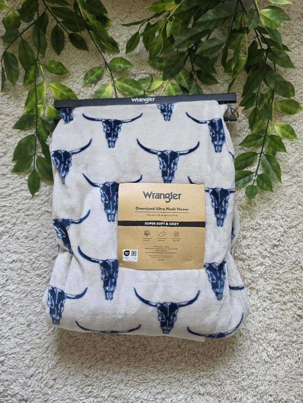 Wrangler Oversized Ultra Plush Throw Blanket